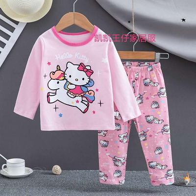 Baju Tidur Anak Perempuan Lengan Panjang Gambar Hello Kitty BA-0047